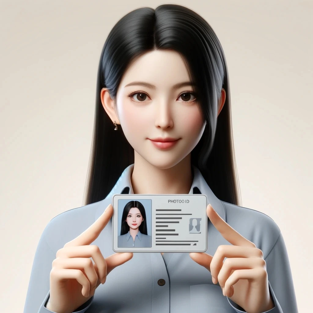 Exemplo de selfie segurando documento de identificação