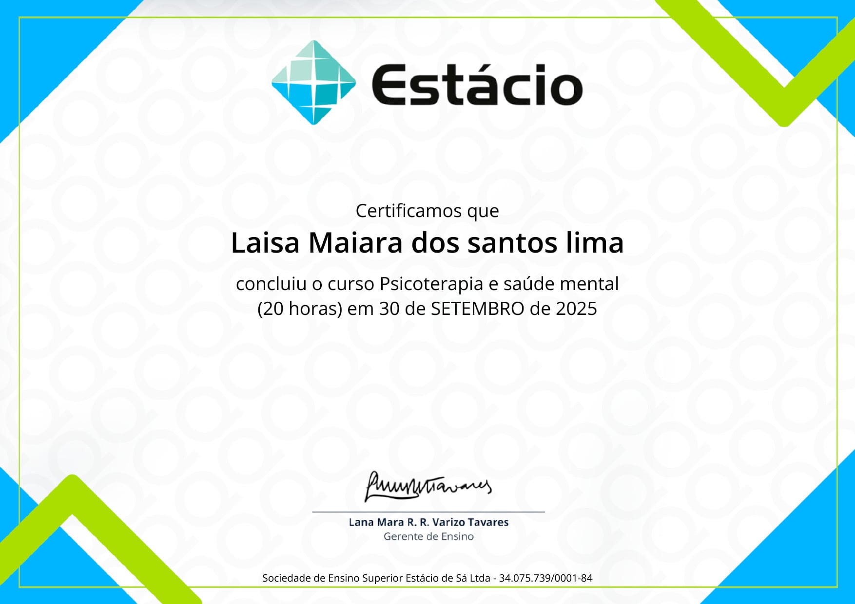 Certificado Profissional