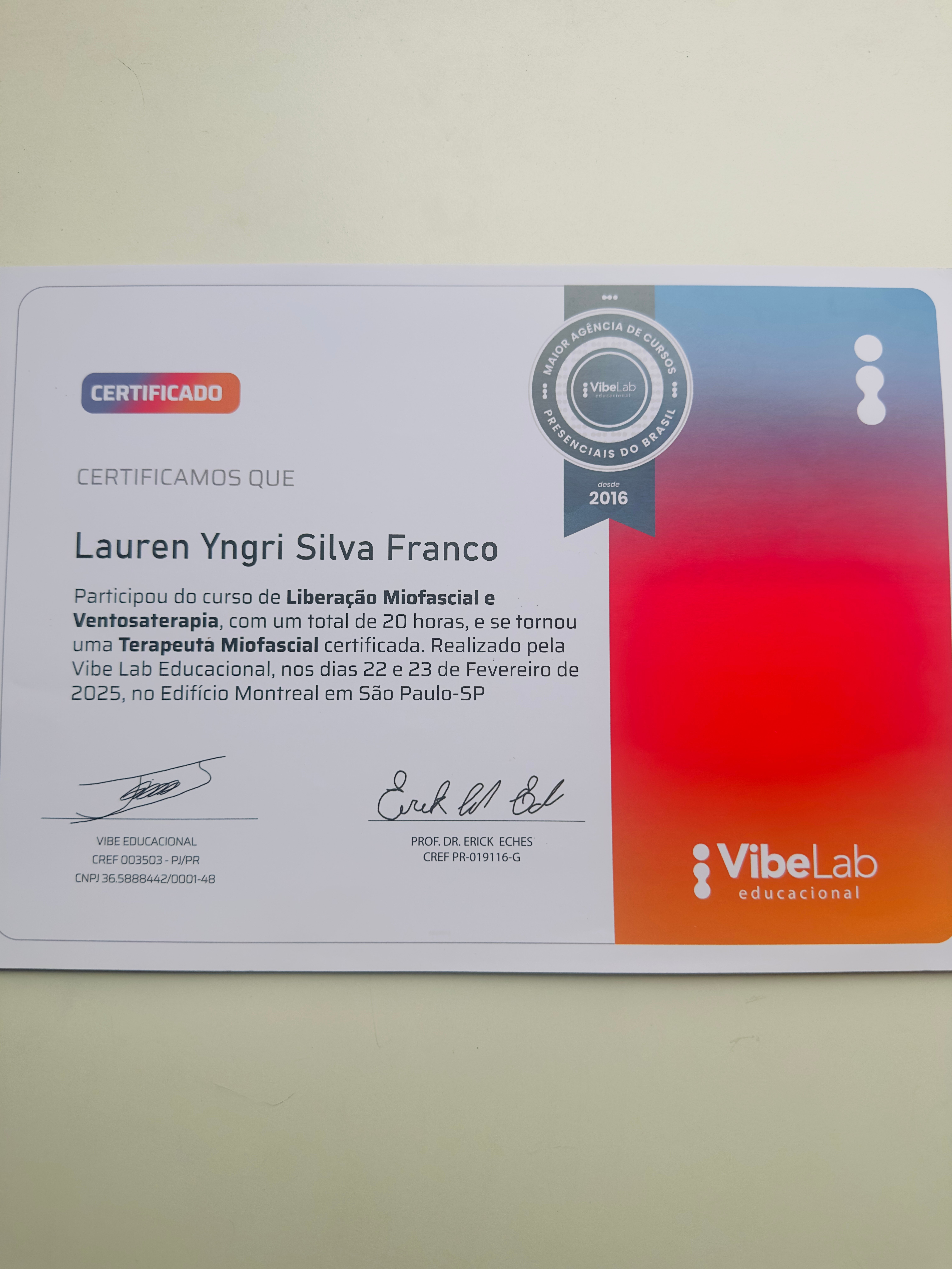 Certificado Profissional