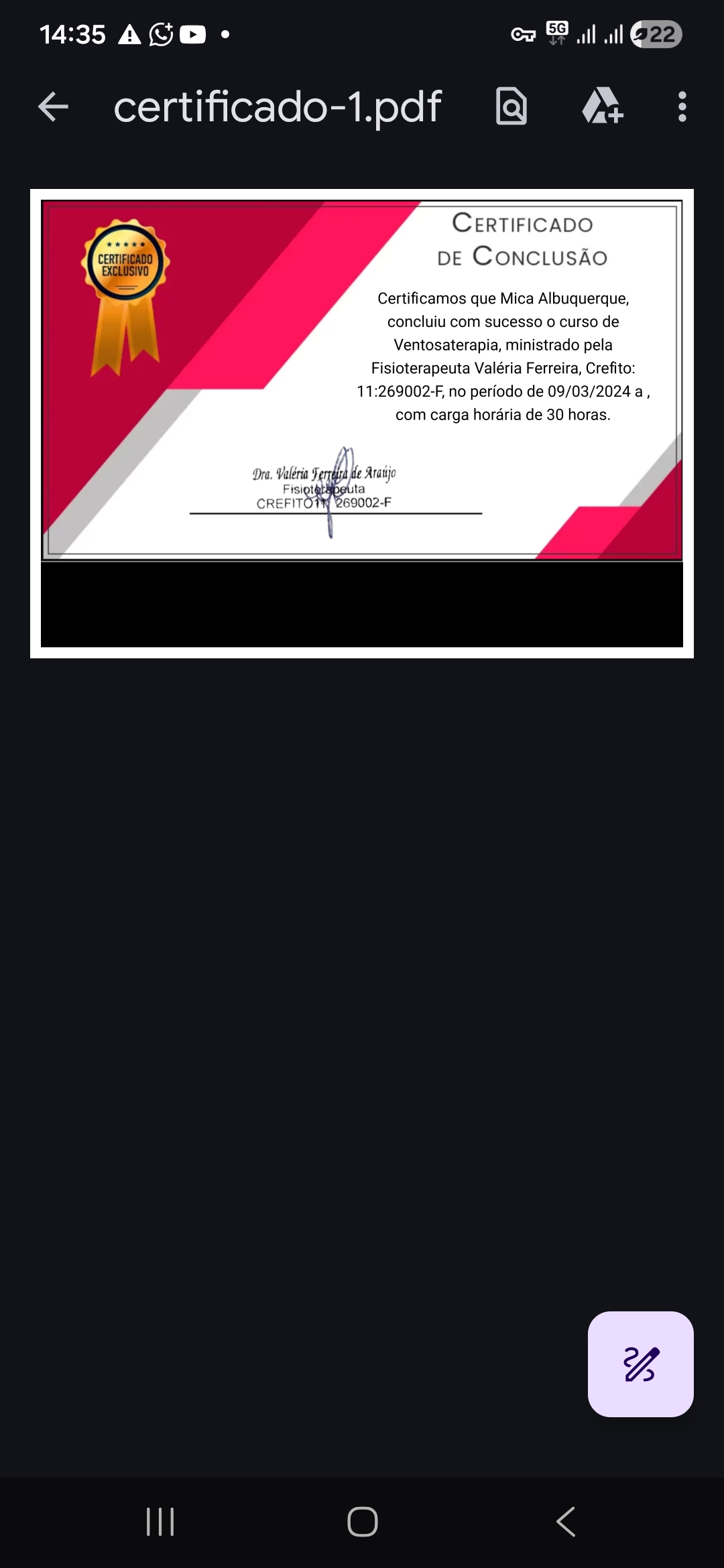 Certificado Profissional