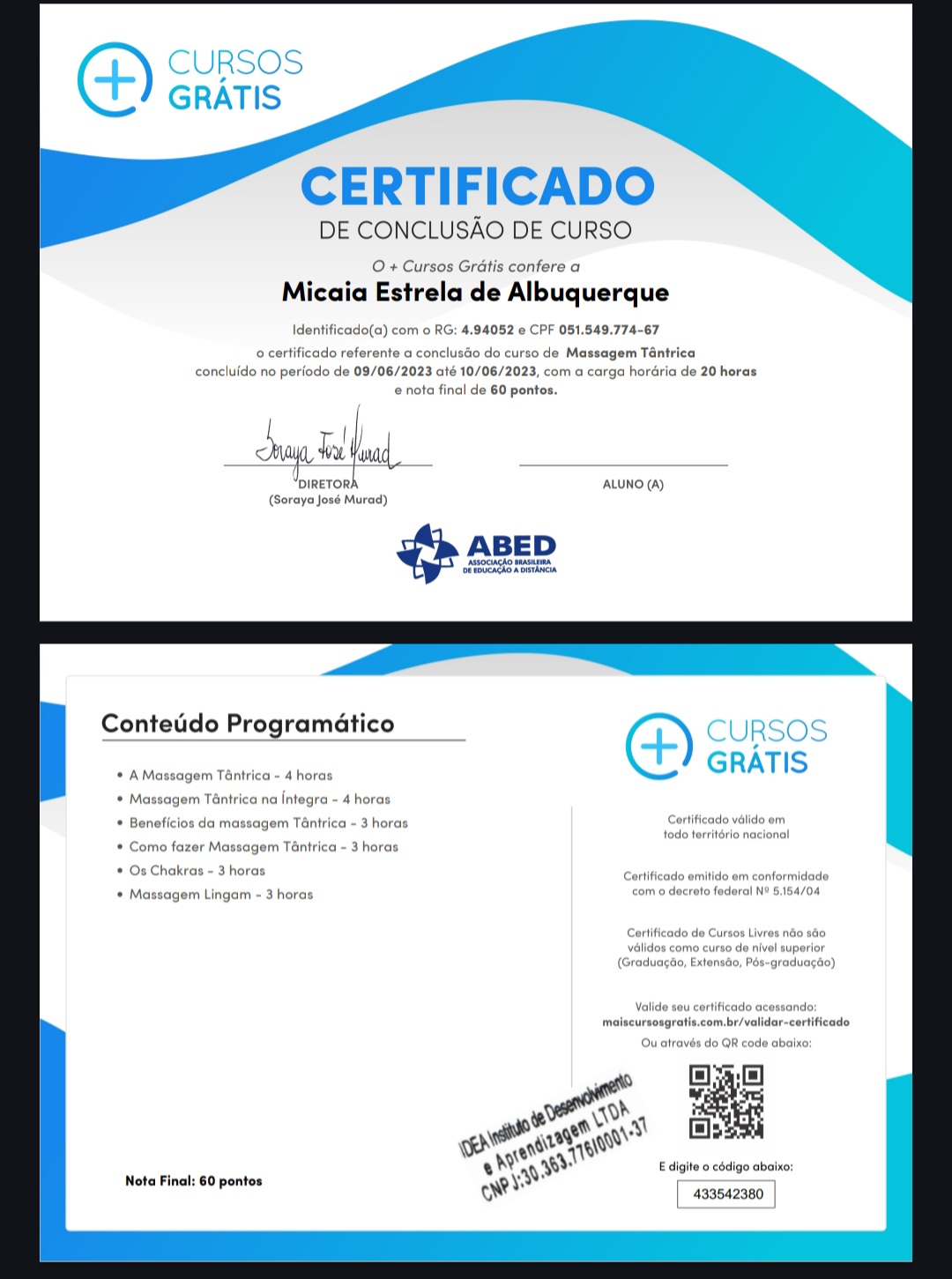 Certificado Profissional