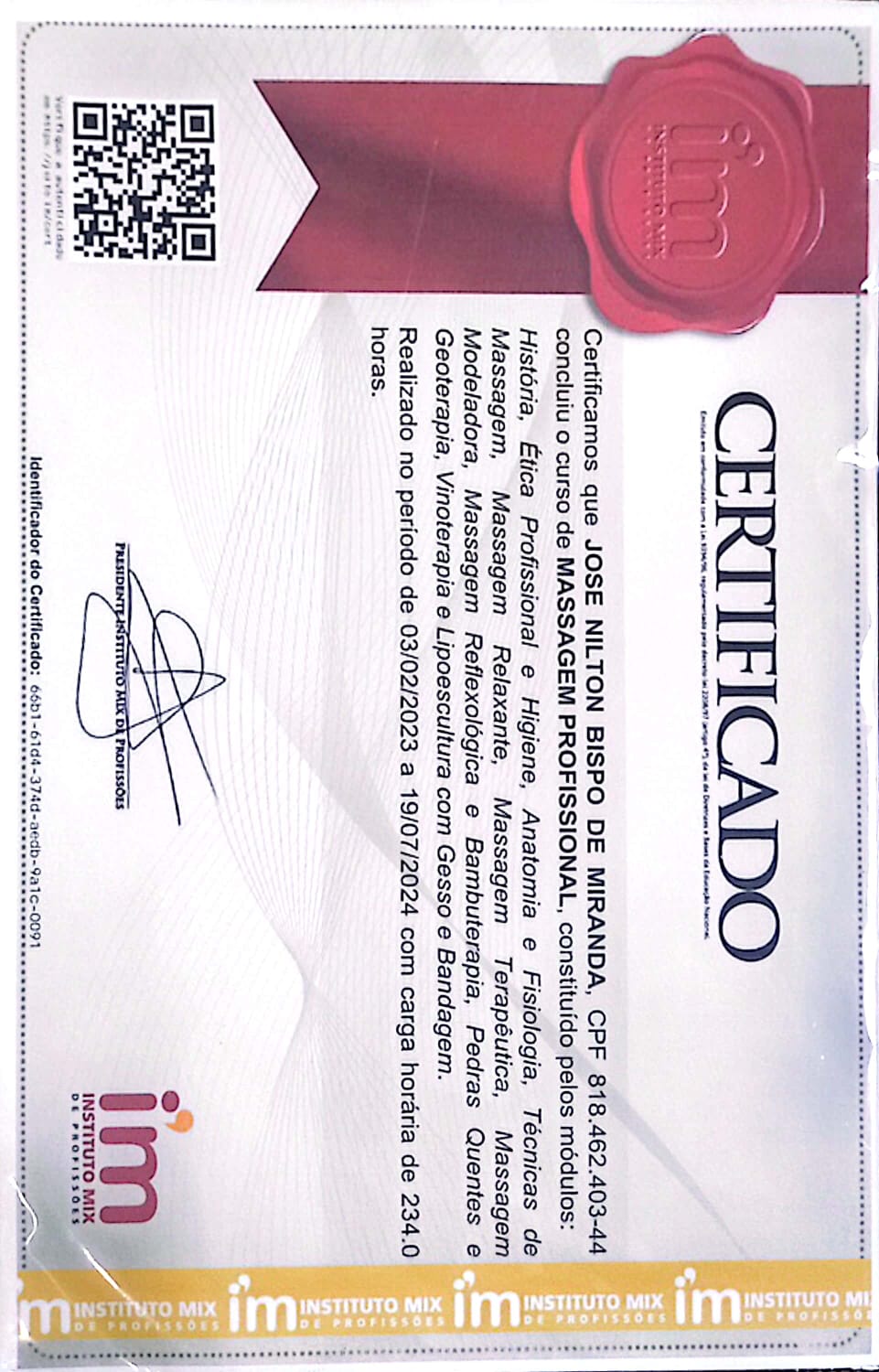 Certificado Profissional
