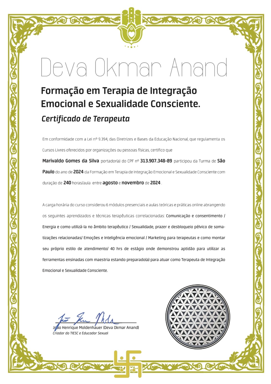Certificado Profissional