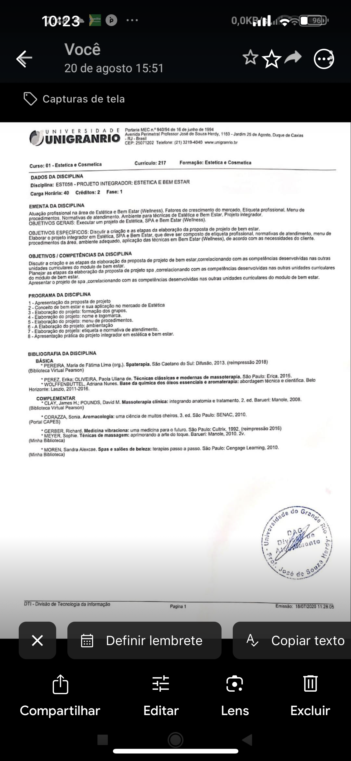 Certificado Profissional