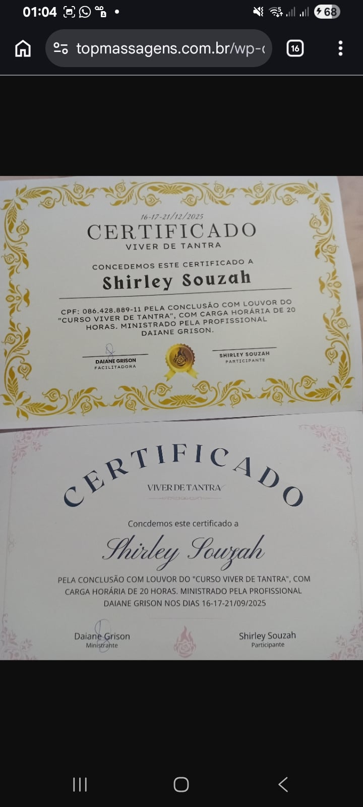 Certificado Profissional