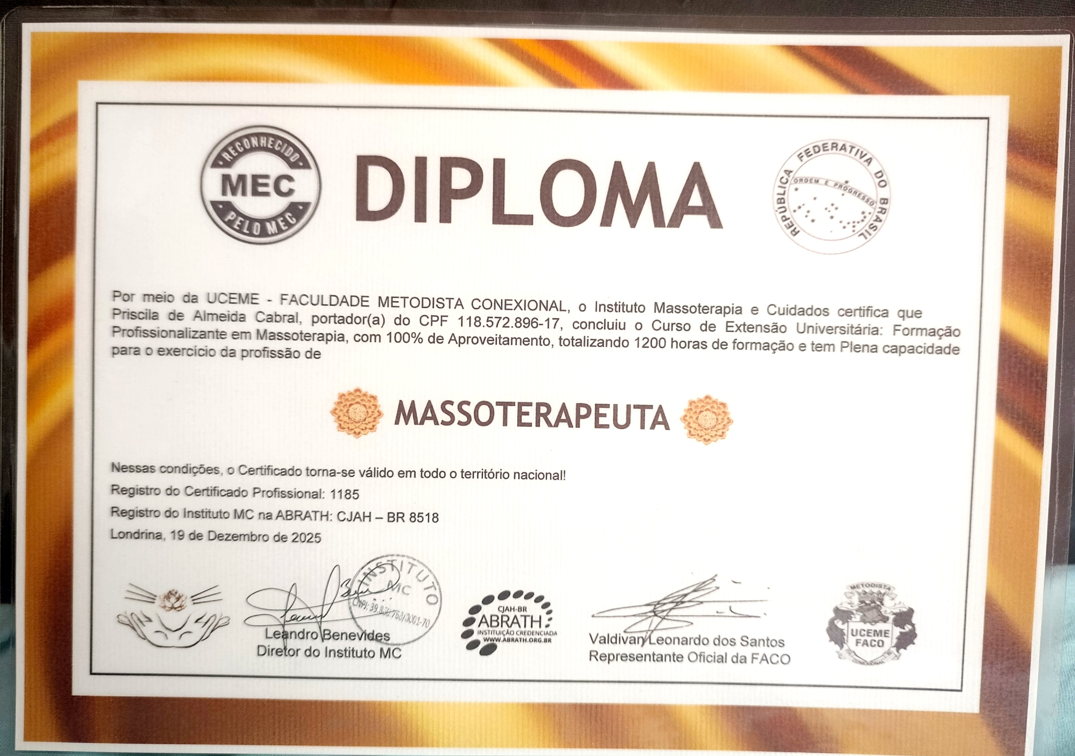 Certificado Profissional