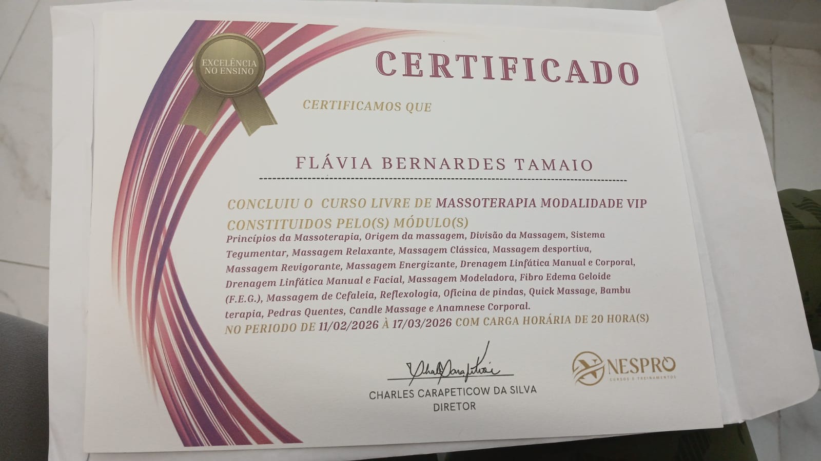 Certificado Profissional