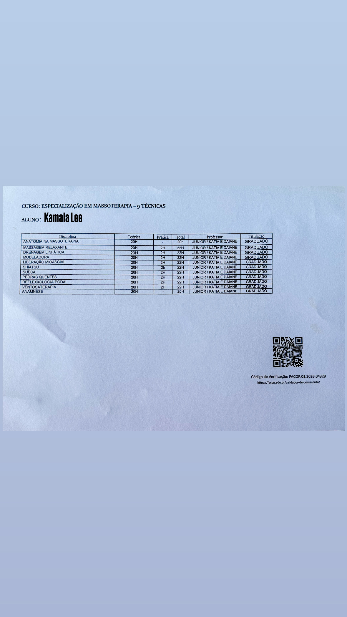 Certificado Profissional