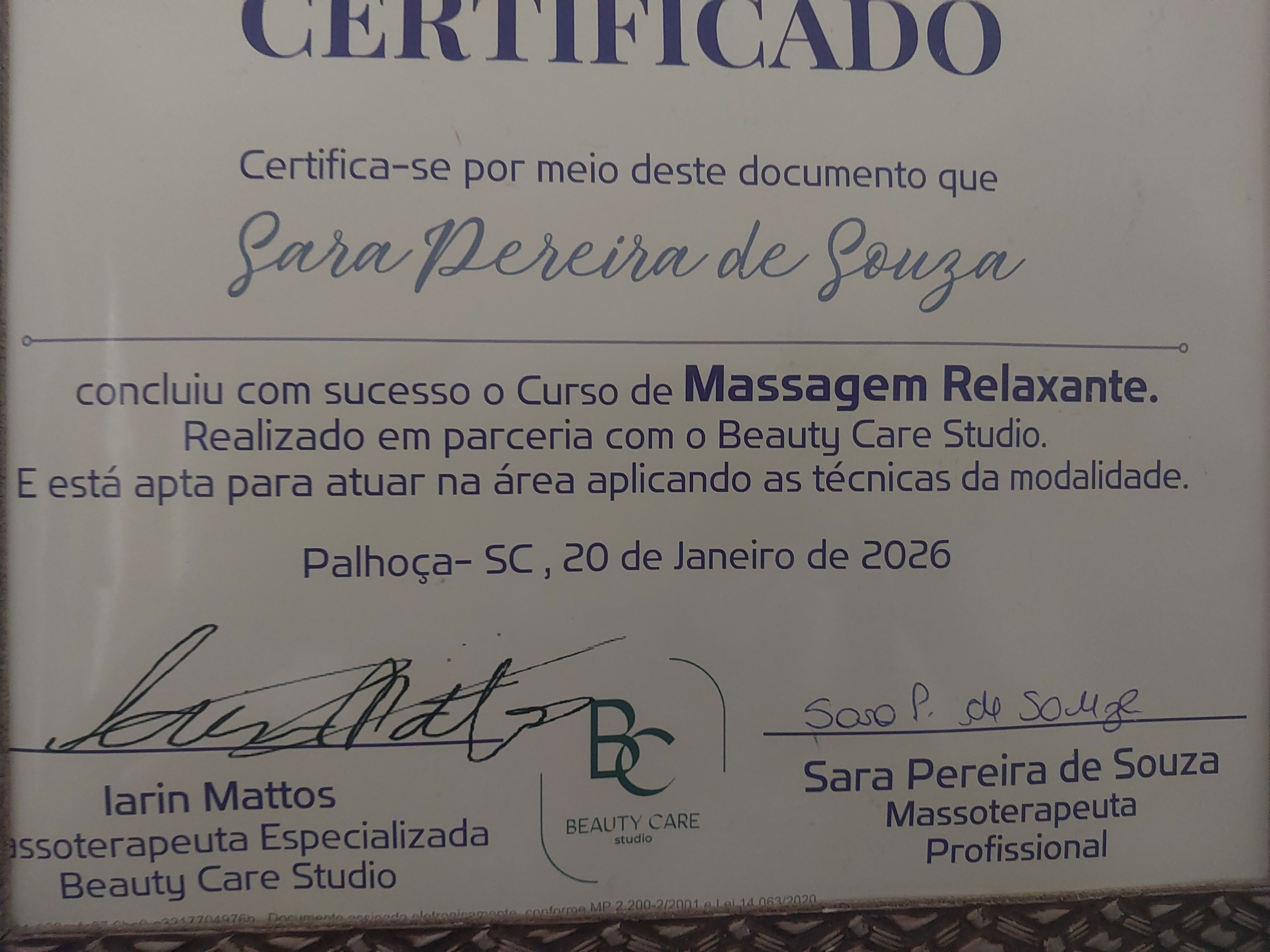 Certificado Profissional