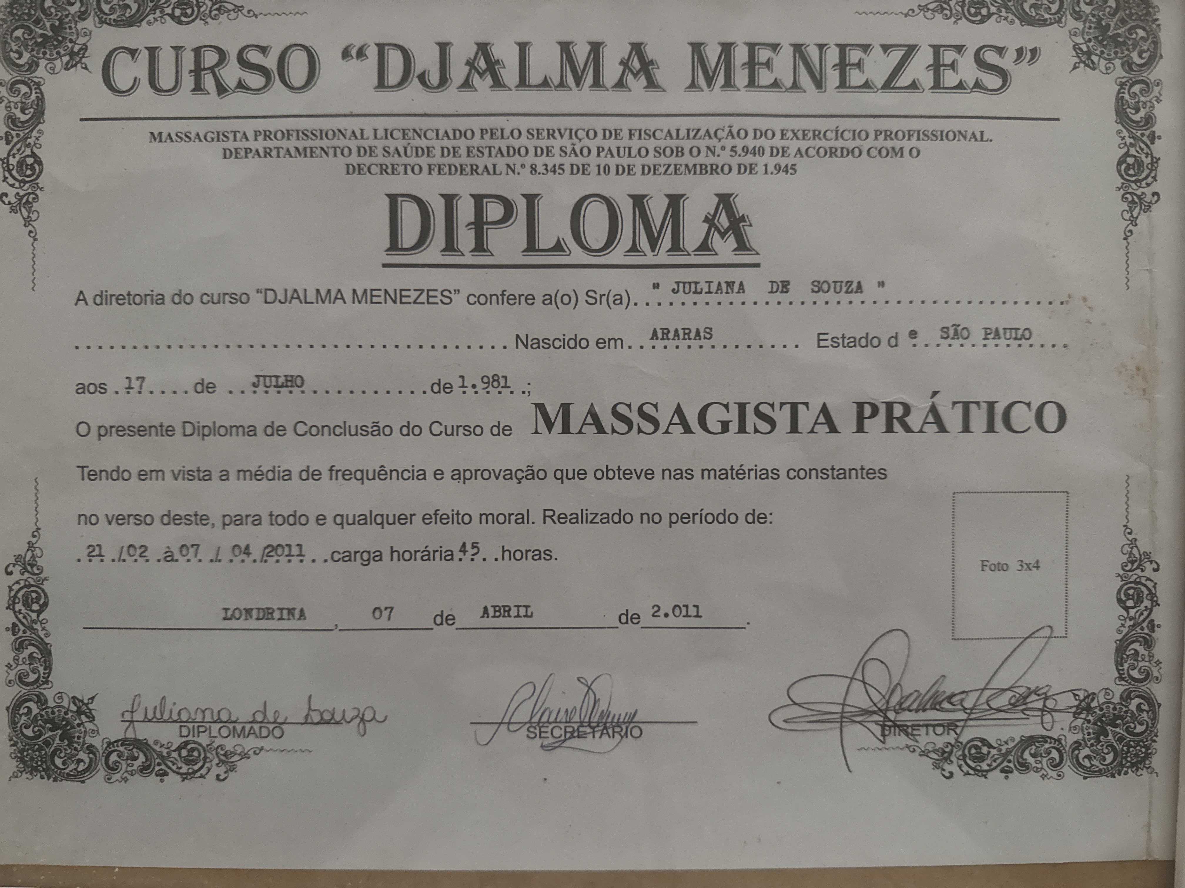 Certificado Profissional