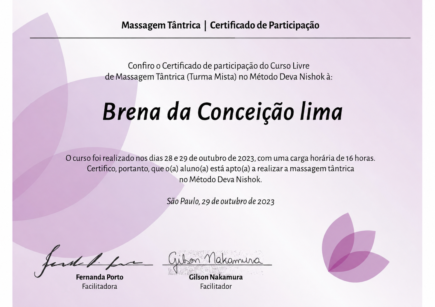Certificado Profissional