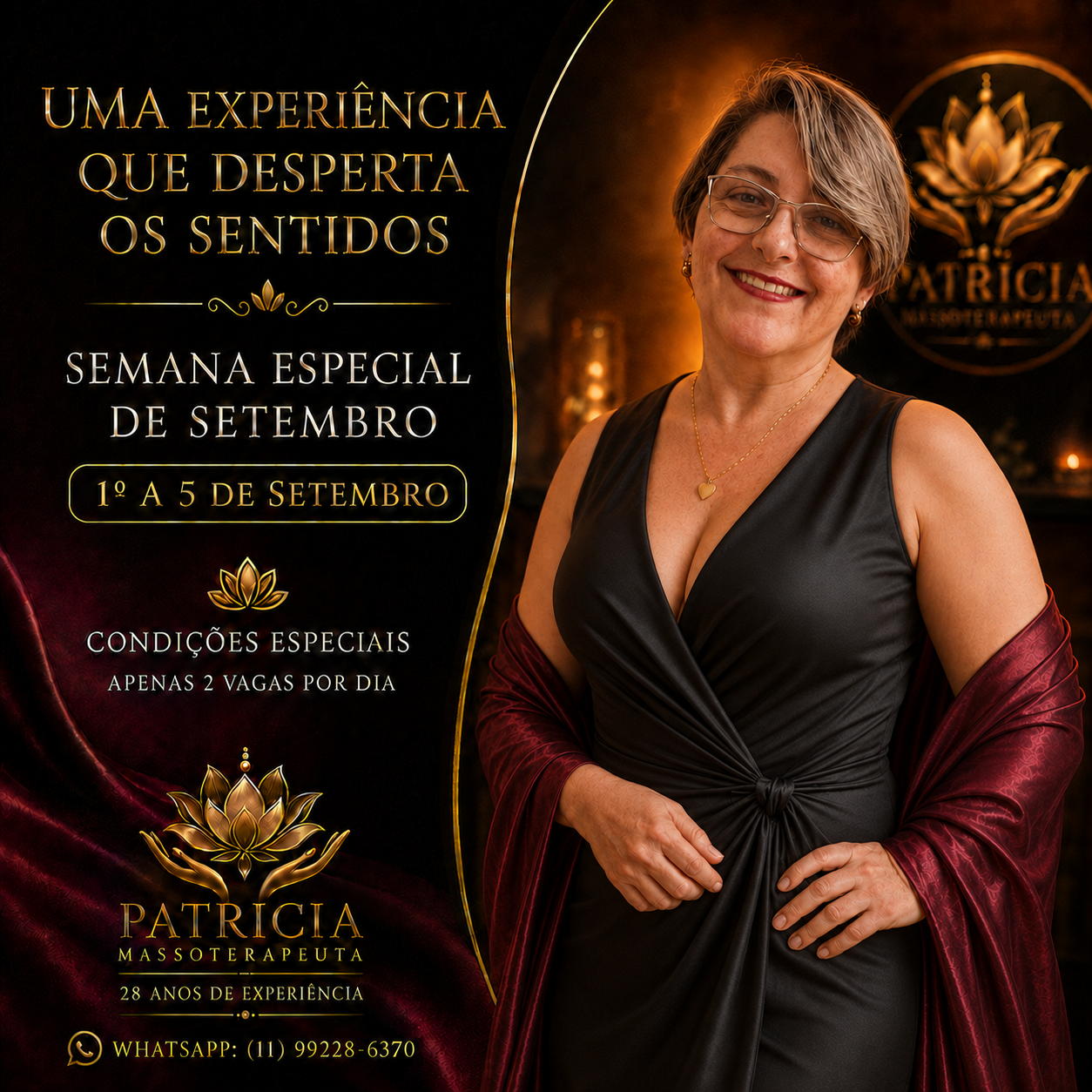 Patricia 28 ano de experiência Tantra e Nuru