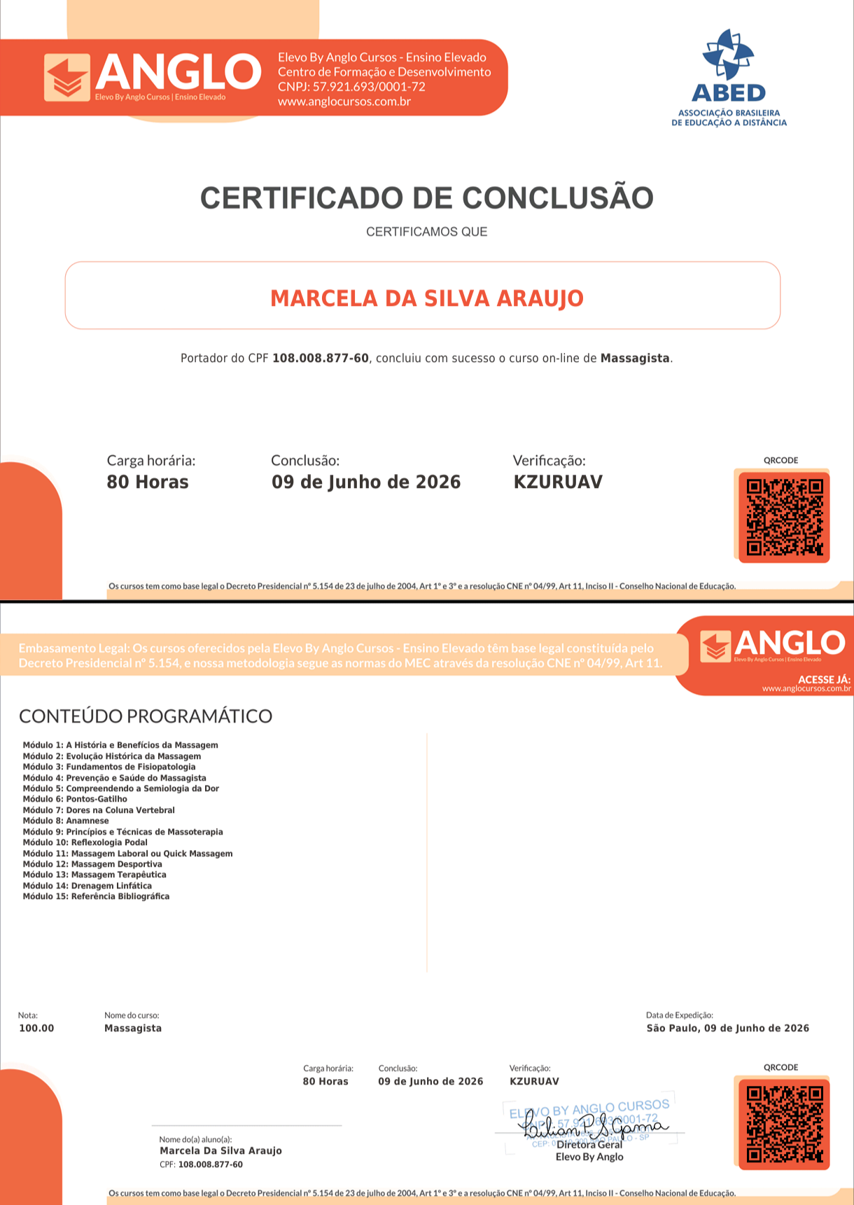 Certificado Profissional