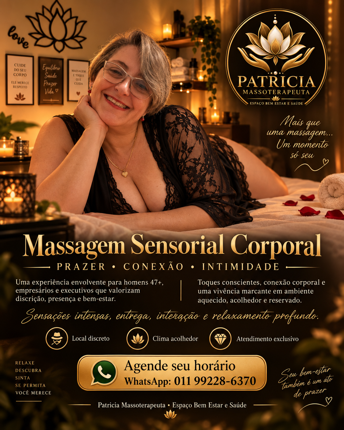 “PATRÍCIA • 28 ANOS DE EXPERIÊNCIA | EXCLUSIVO PARA HOMENS MADUROS 40+