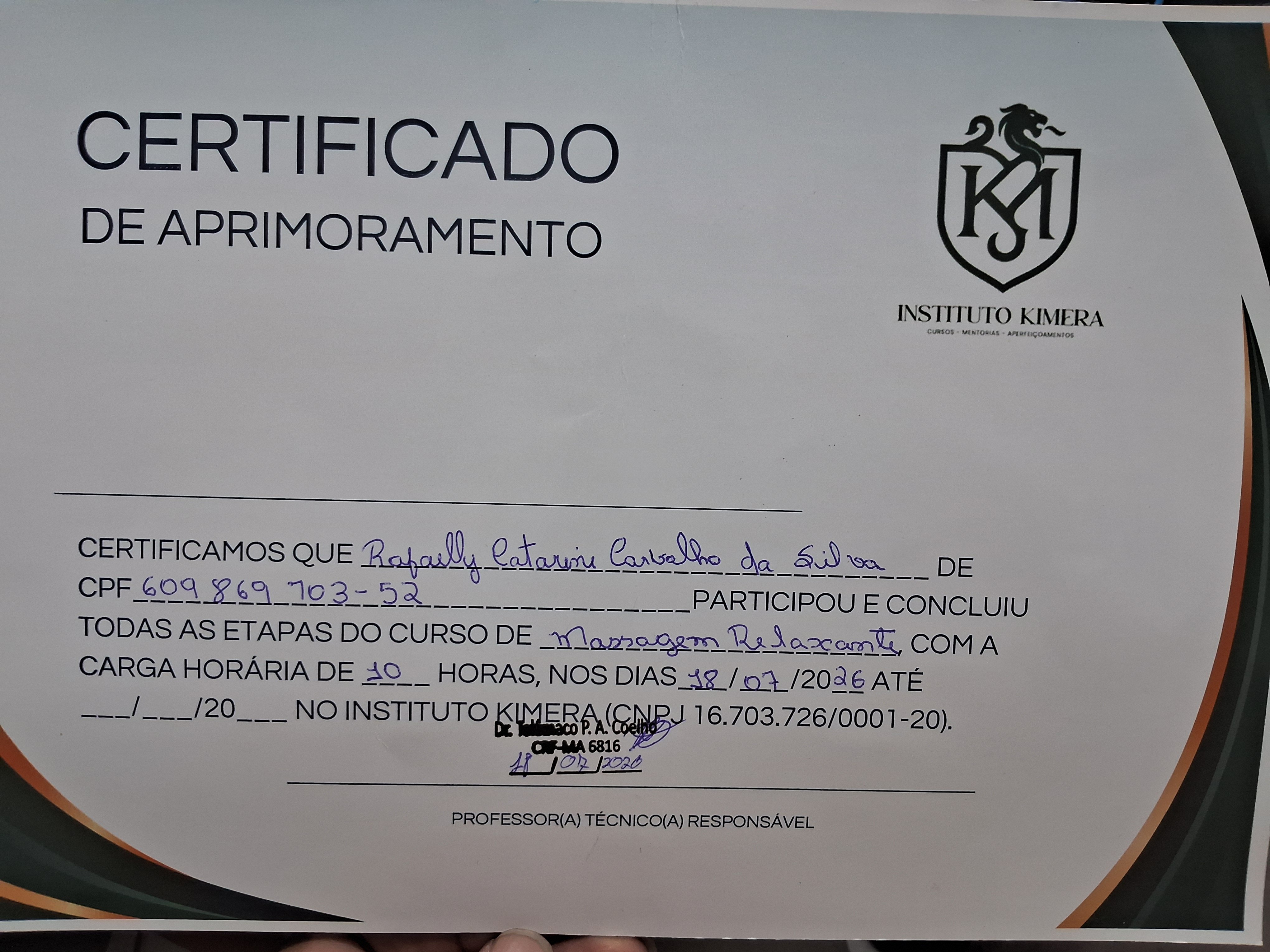 Certificado Profissional