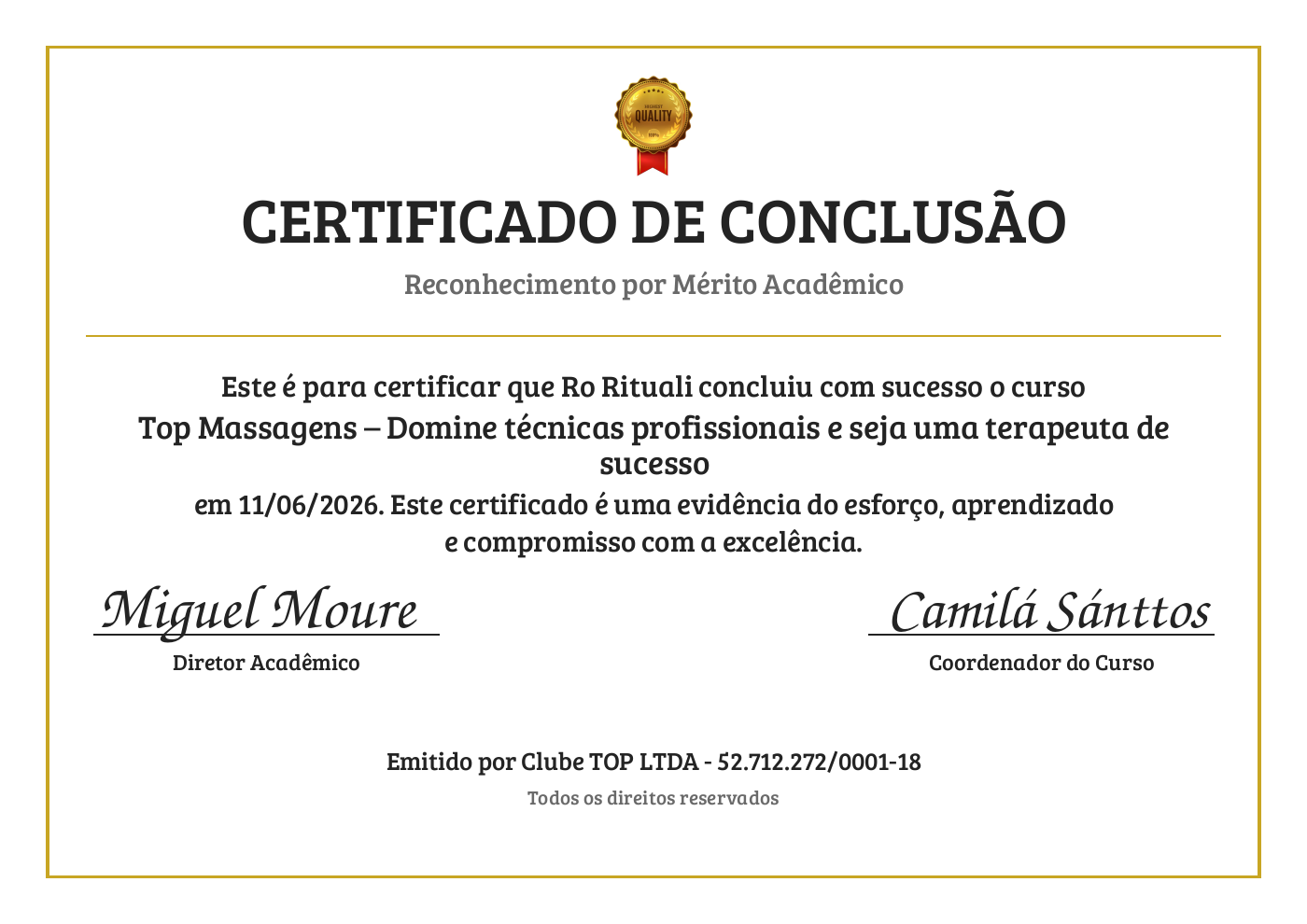 Certificado Profissional
