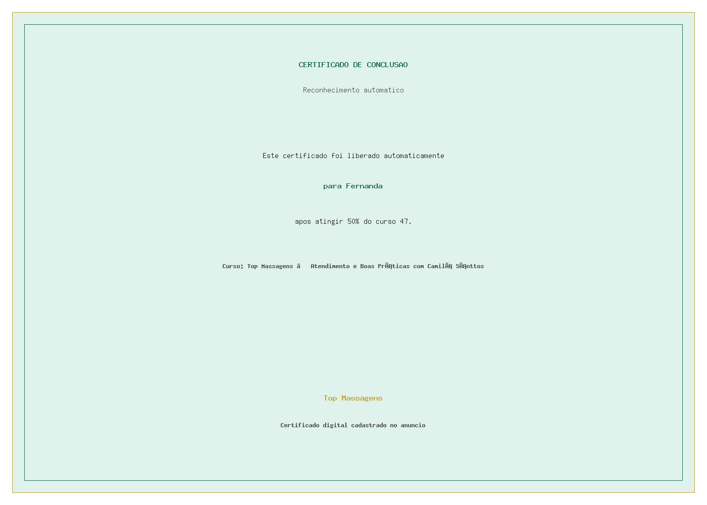 Certificado Profissional