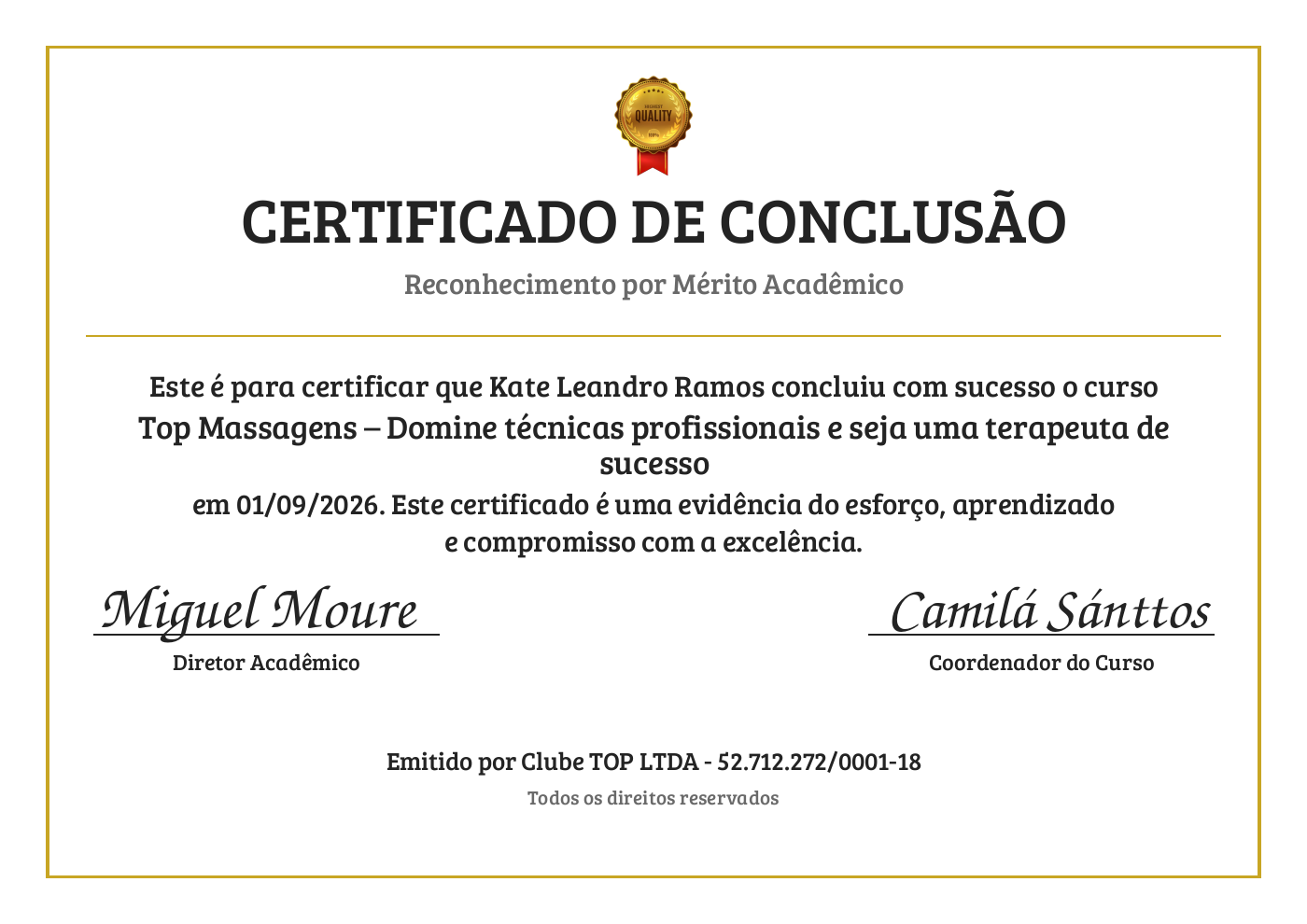 Certificado Profissional